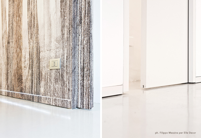 Plinthe affleurante sans sur-épaisseur