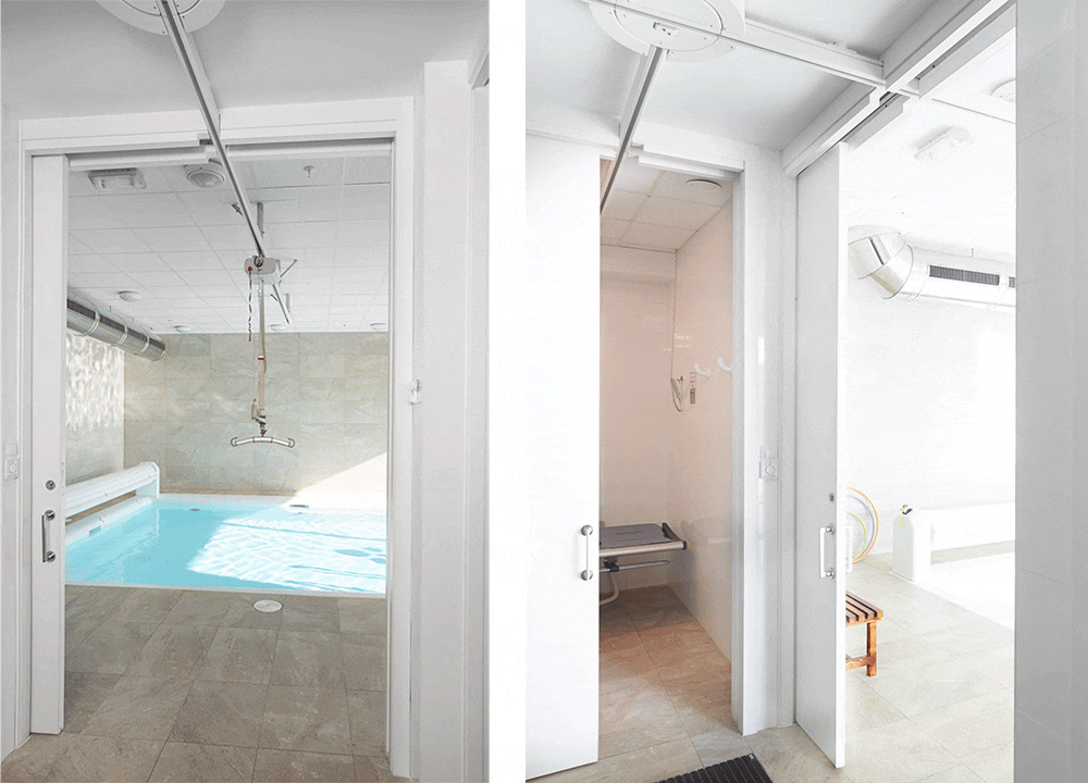 Le système coulissant Hoist facilite l'ouverture et la fermeture de la porte