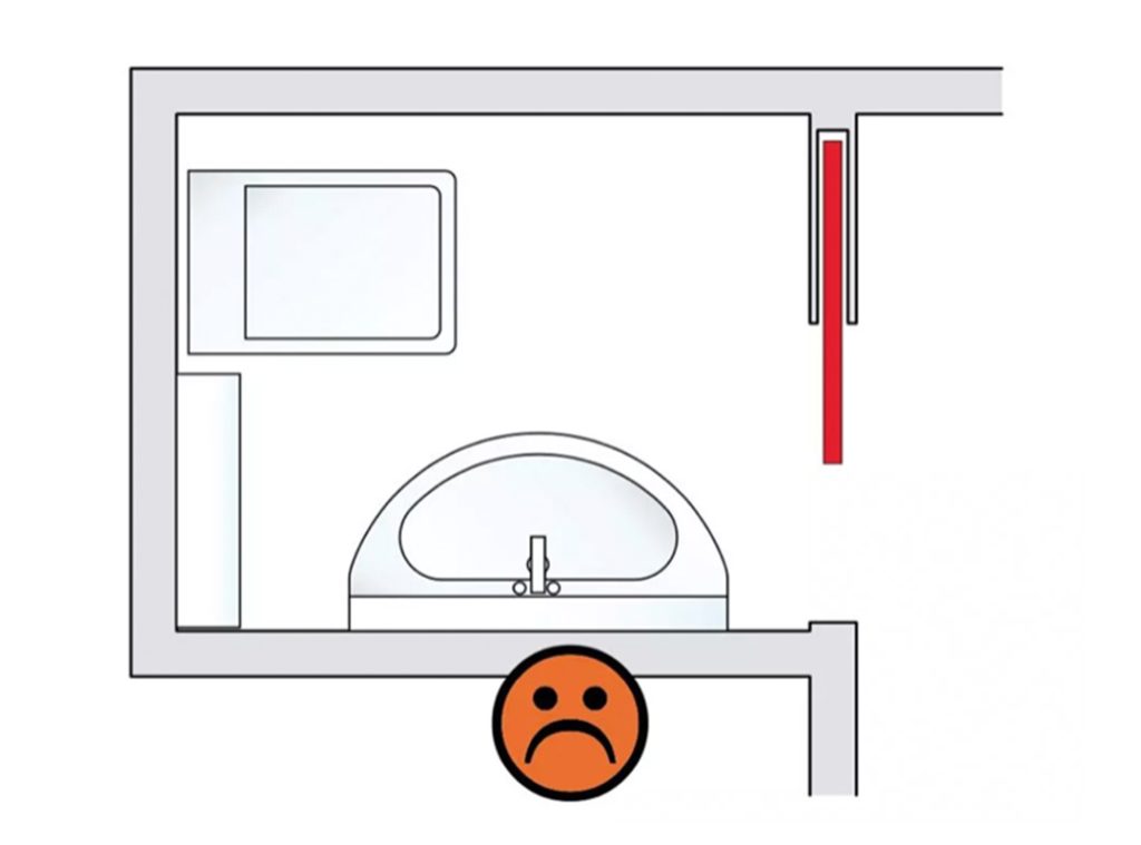 Exemple de salle de bain porte coulissante