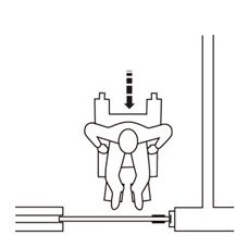 circulation des personnes à mobilité réduite avec une porte coulissante
