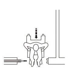 passage des personnes à mobilité réduite avec une porte coulissante