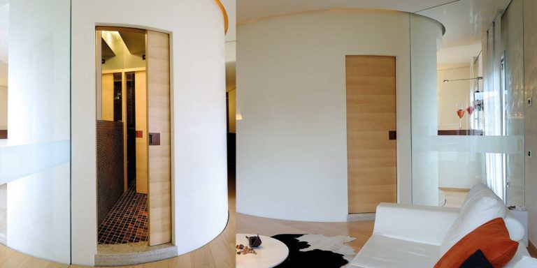 Porte coulissante courbe Circular pour dynamiser votre aménagement intérieur