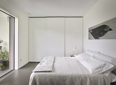 Espace nuit de ce projet d'agencement du duplex