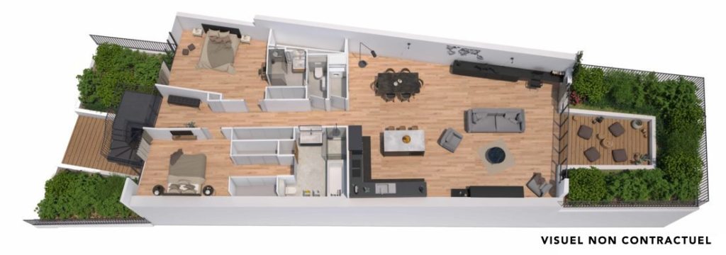 Plan 3D du projet parisien
