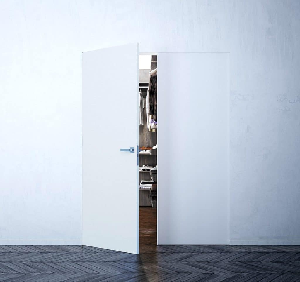 Porte moderne d'intérieur en bois battante