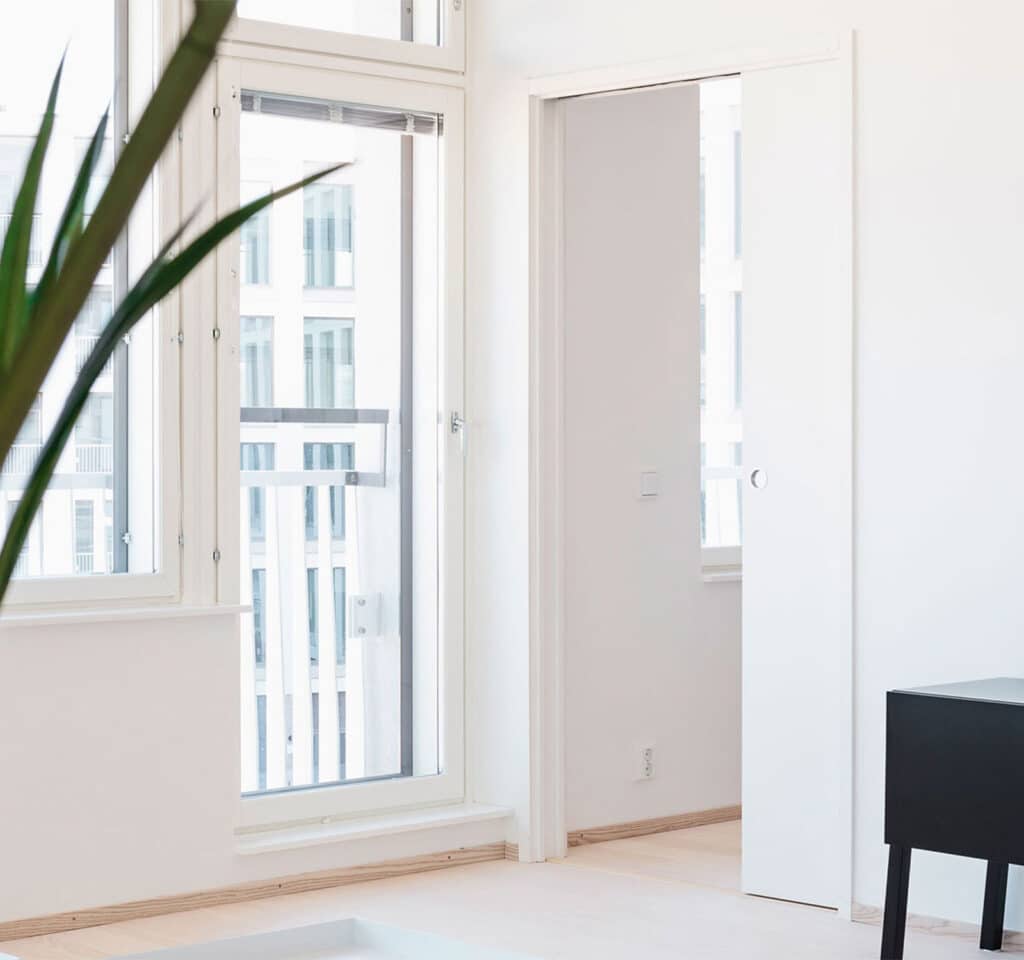 Porte coulissante un vantail avec habillage Speedy ECLISSE