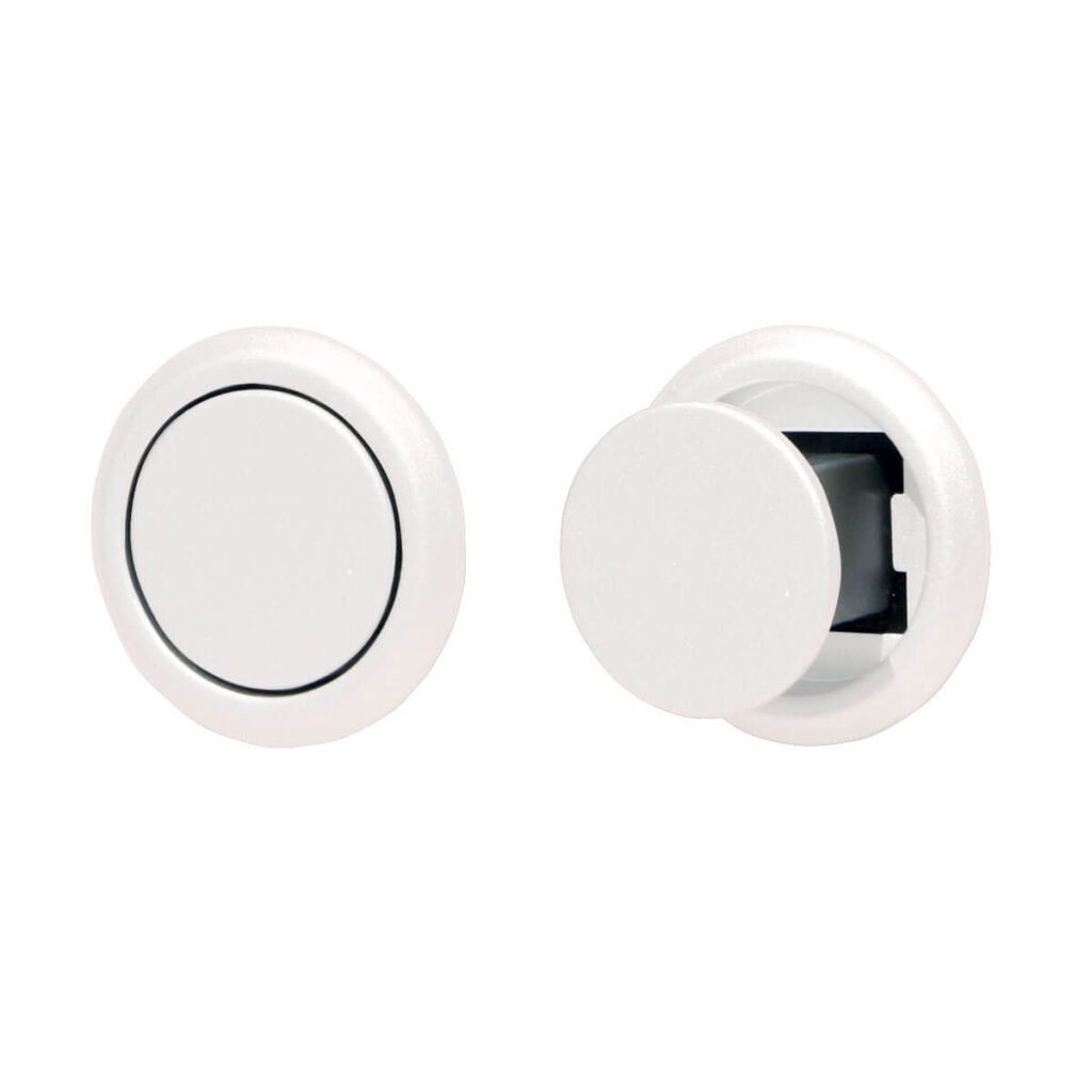 Poignée de porte ronde coloris blanc ECLISSE