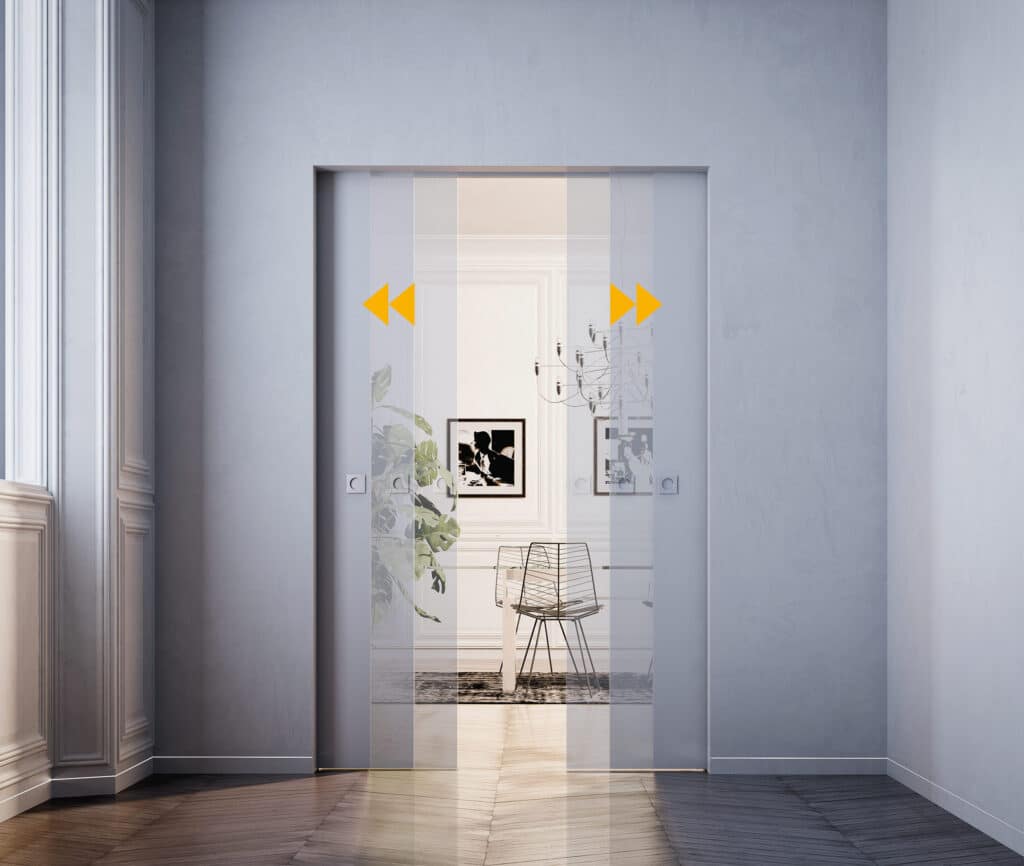 Accessoire ECLISSE automatisme pour porte double pour porte coulissante escamotable double