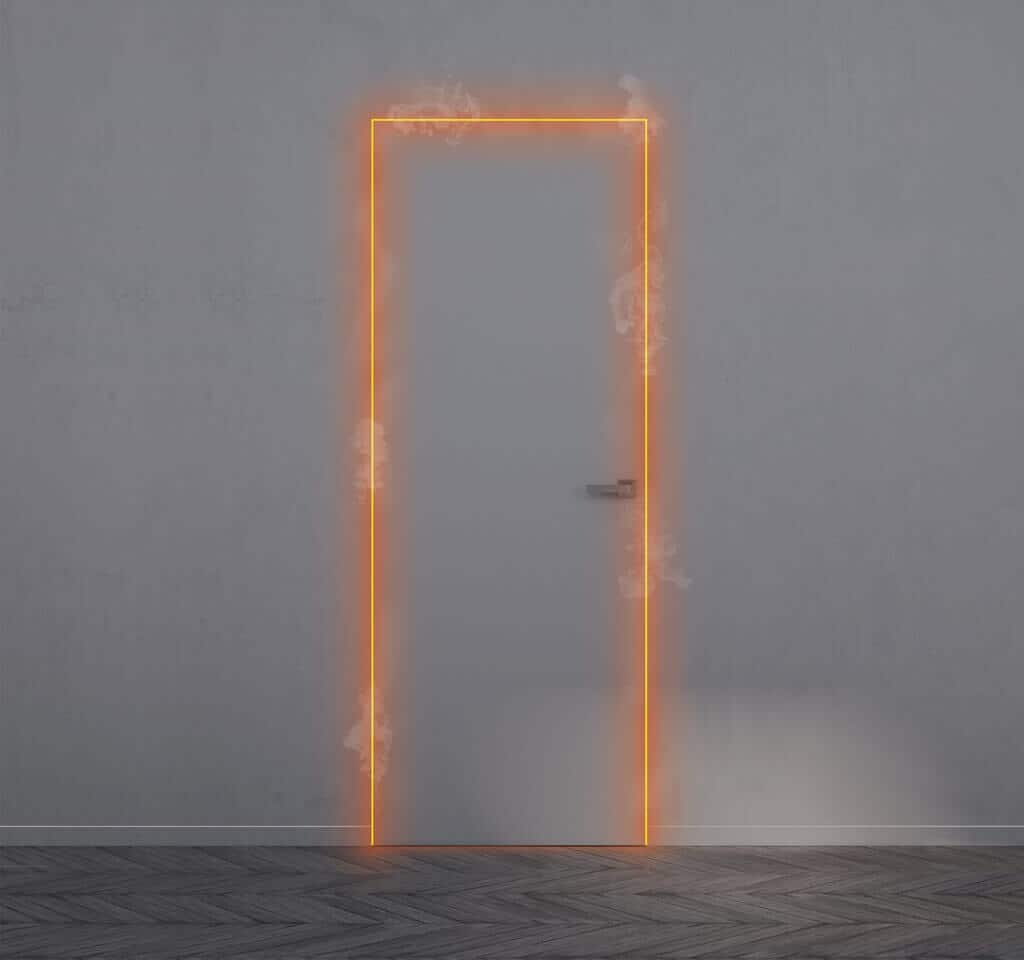 ECLISSE Syntesis battant EI30, portes coupe-feu à fleur de mur résistantes aux fumées et aux flammes
