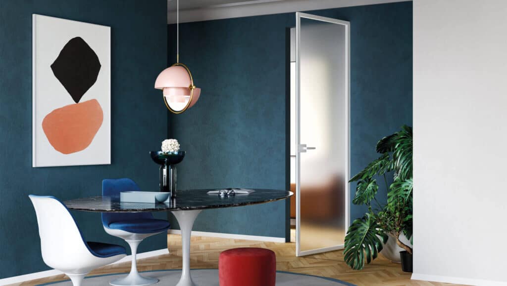 Portes battantes en verre et aluminium ECLISSE