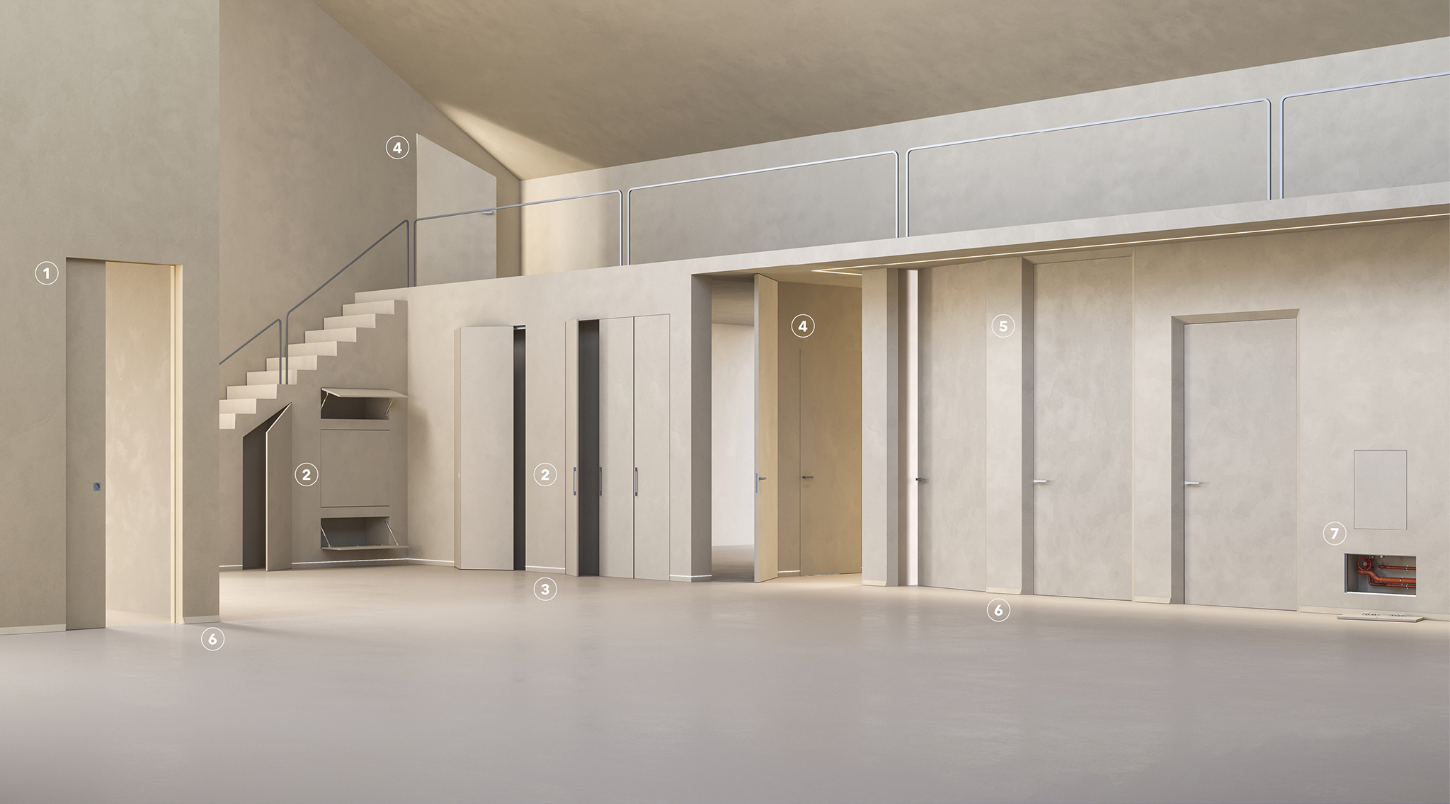 Solutions à peindre à fleur de mur ECLISSE à retouver dans la collection Syntesis