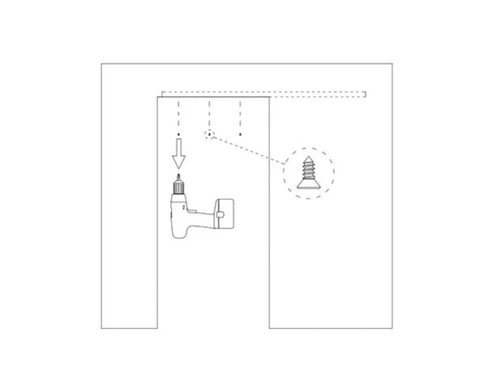 Schéma pour retirer les vis fixant le rail extractible du châssis