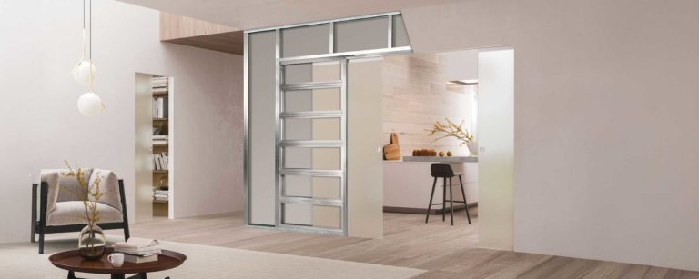 porte coulissante invisible double vantaux Syntesis Line extension ECLISSE