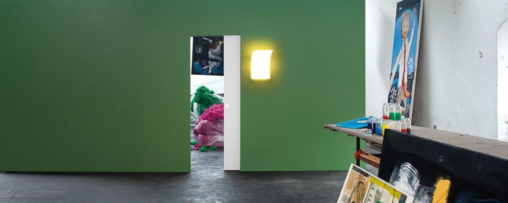 porte coulissante avec points d'insertion électriques, sans habillage Syntesis Luce ECLISSE