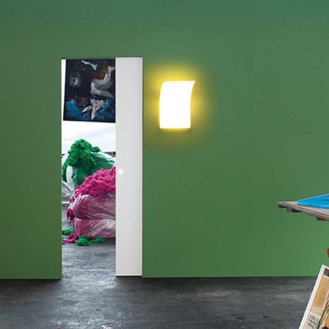 porte coulissante avec points d'insertion électriques, sans habillage Syntesis Luce ECLISSE