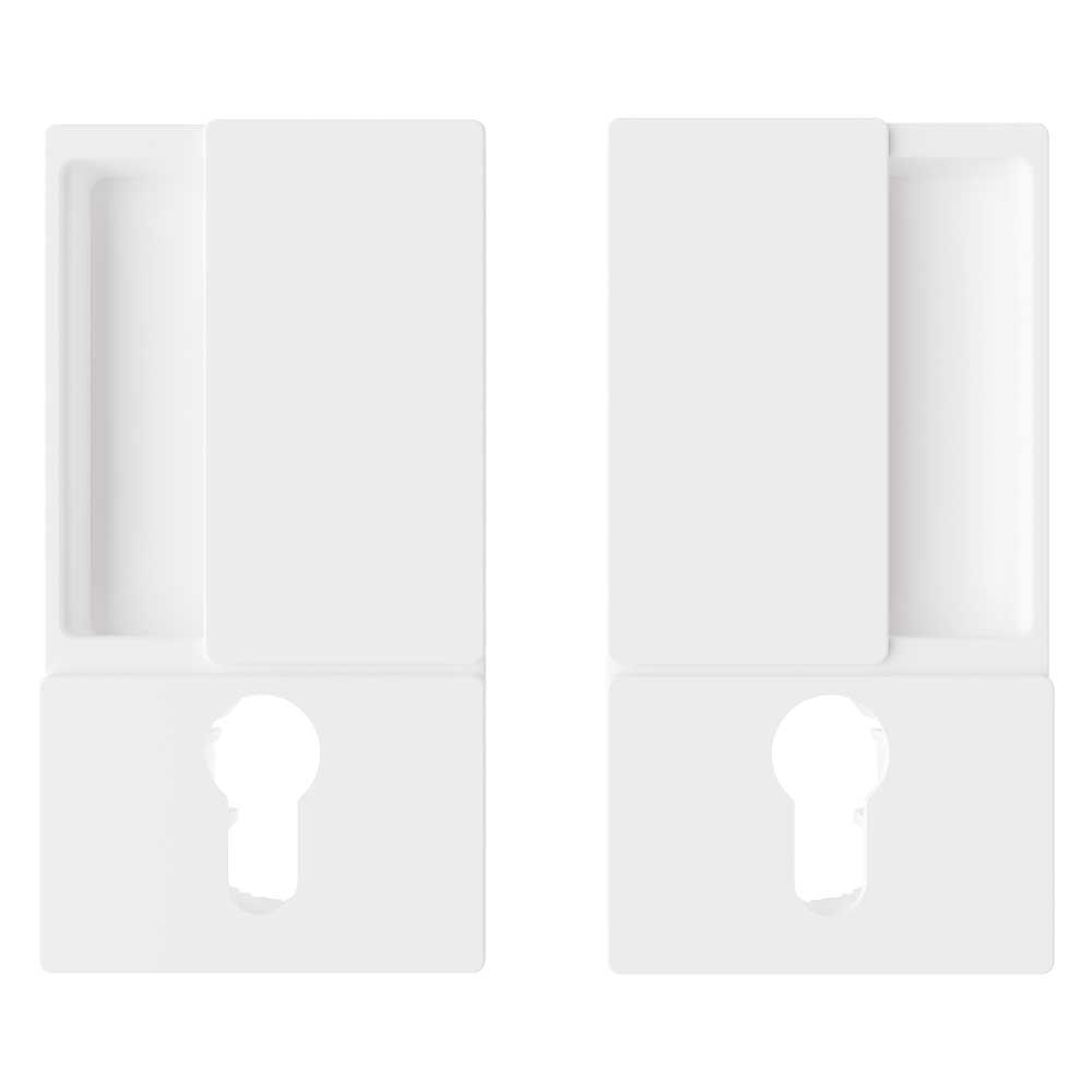 Poignée wave pour porte coulissante et battante bois avec serrure à clé