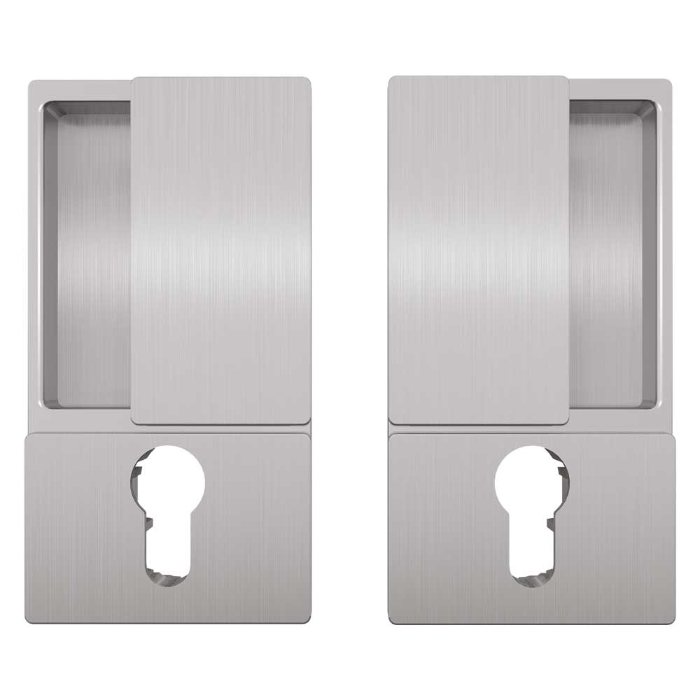 Poignée wave pour porte coulissante et battante bois avec serrure à clé