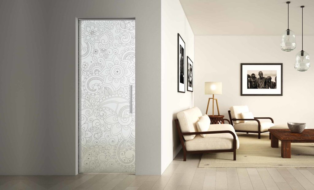 porte coulissante tout verre sans habillage syntesis line