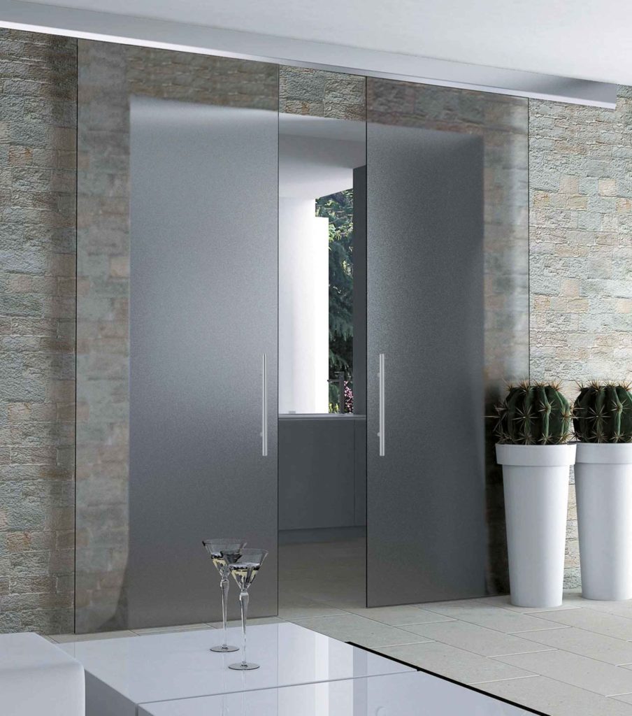 Rail au plafond K752 porte coulissante tout verre