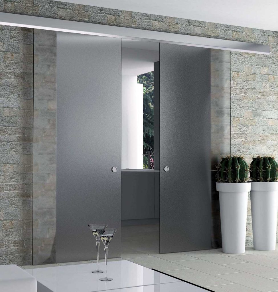 Rail en applique K751 porte tout verre