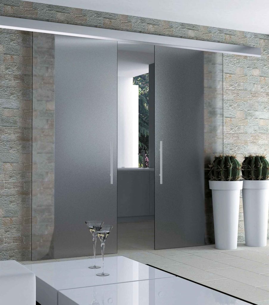 Rail en applique K751 porte tout verre