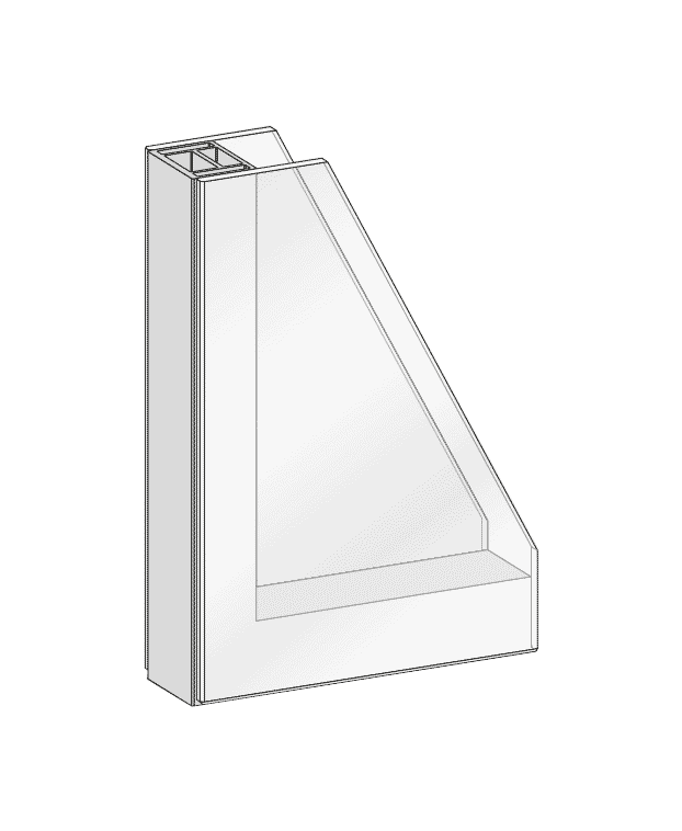 3D Porte verre et aluminium Paio