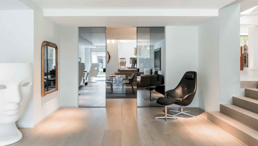 Portes verre et aluminium design ECLISSE