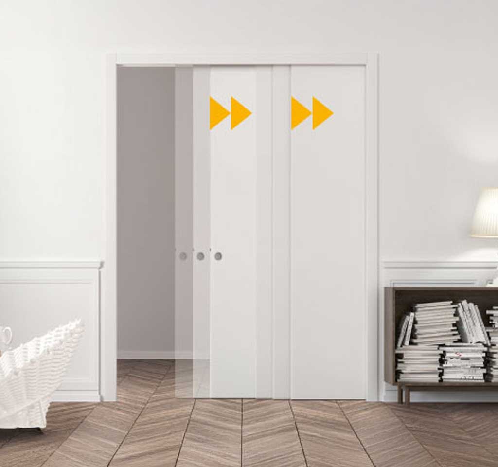 Accessoire pour porte coulissante télescopique