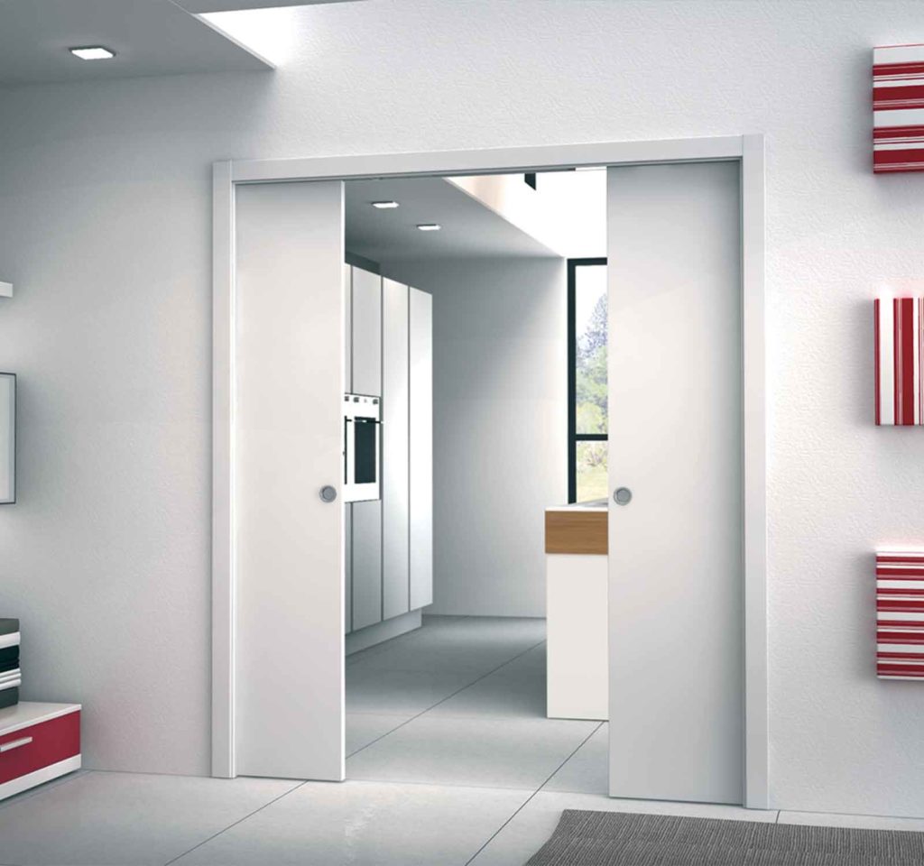 Porte coulissante double vantaux Sidéral Extension ECLISSE