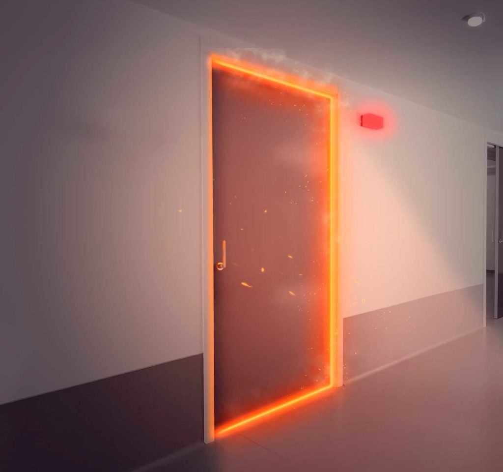 Accessoire pour porte coulissante coupe-feu