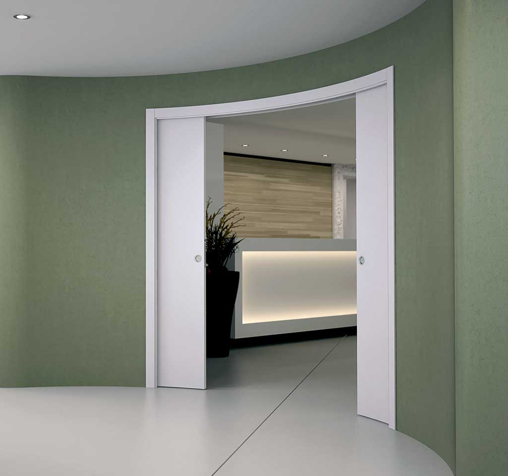 ECLISSE Circular Extension, une porte coulissante courbe double vantaux
