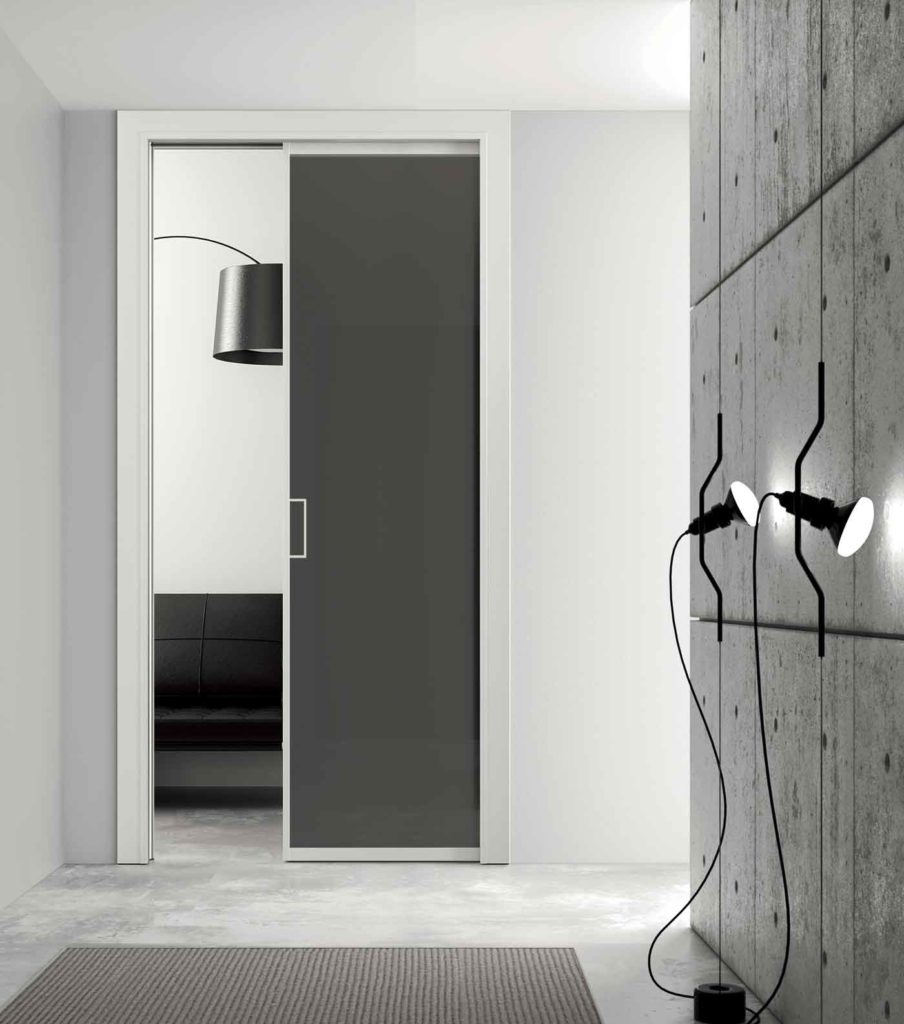 Porte coulissante verre & aluminium Unique ECLISSE