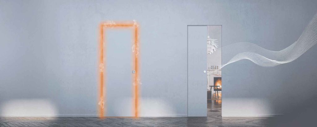 Portes minimalistes coupe-feu et acoustique Collection Syntesis ECLISSE France