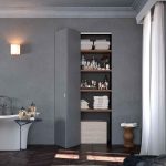 Bloc-porte de placard invisible Syntesis Areo, version pliante.