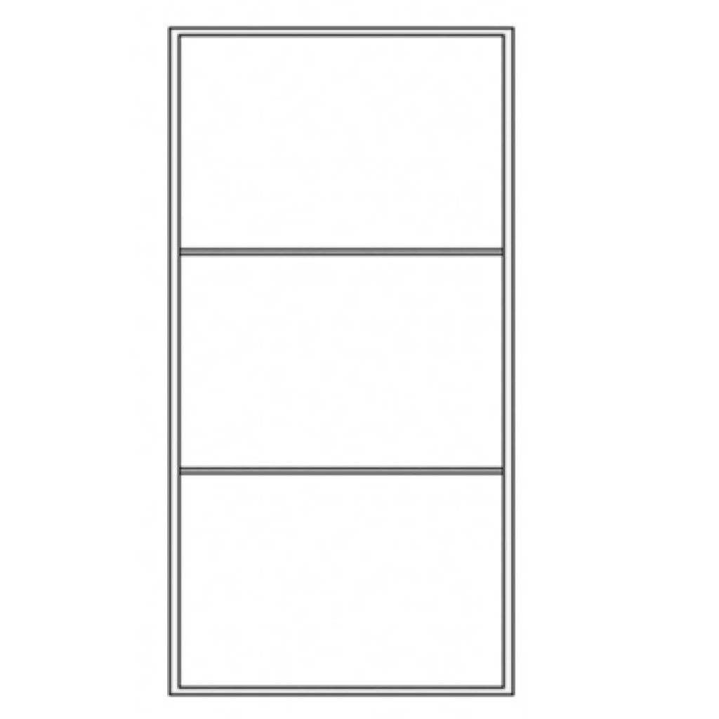 Traverses décoratives pour porte verre et aluminium ECLISSE BORA finition 2 divisions horizontales