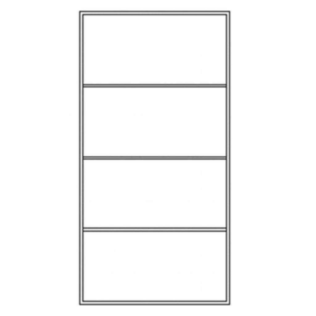 Traverses décoratives pour porte verre et aluminium ECLISSE BORA finition 3 divisions horizontales