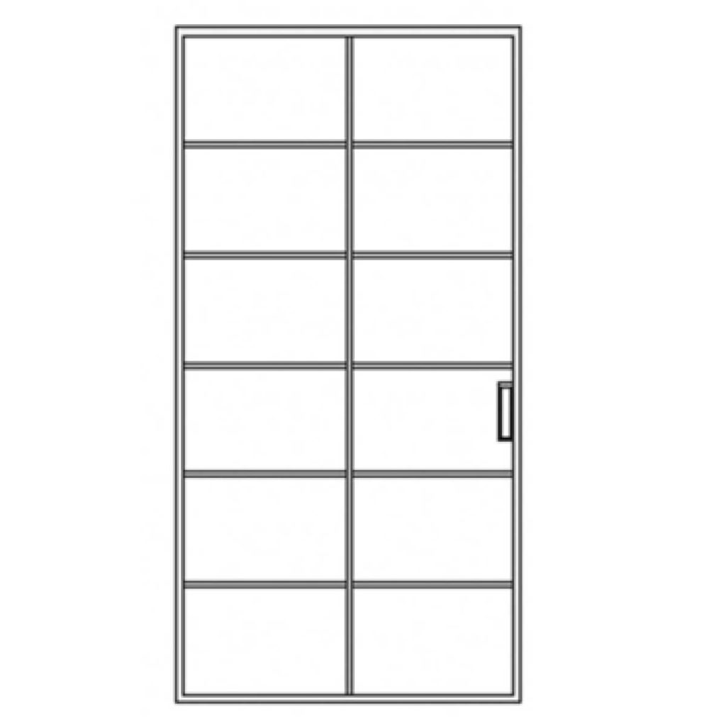 Traverses décoratives pour porte verre et aluminium ECLISSE BORA finition Elen