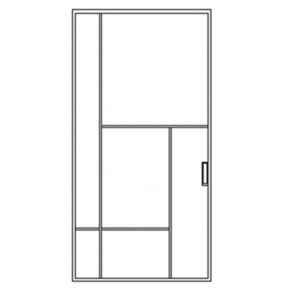 Traverses décoratives pour porte verre et aluminium ECLISSE BORA finition Quadri