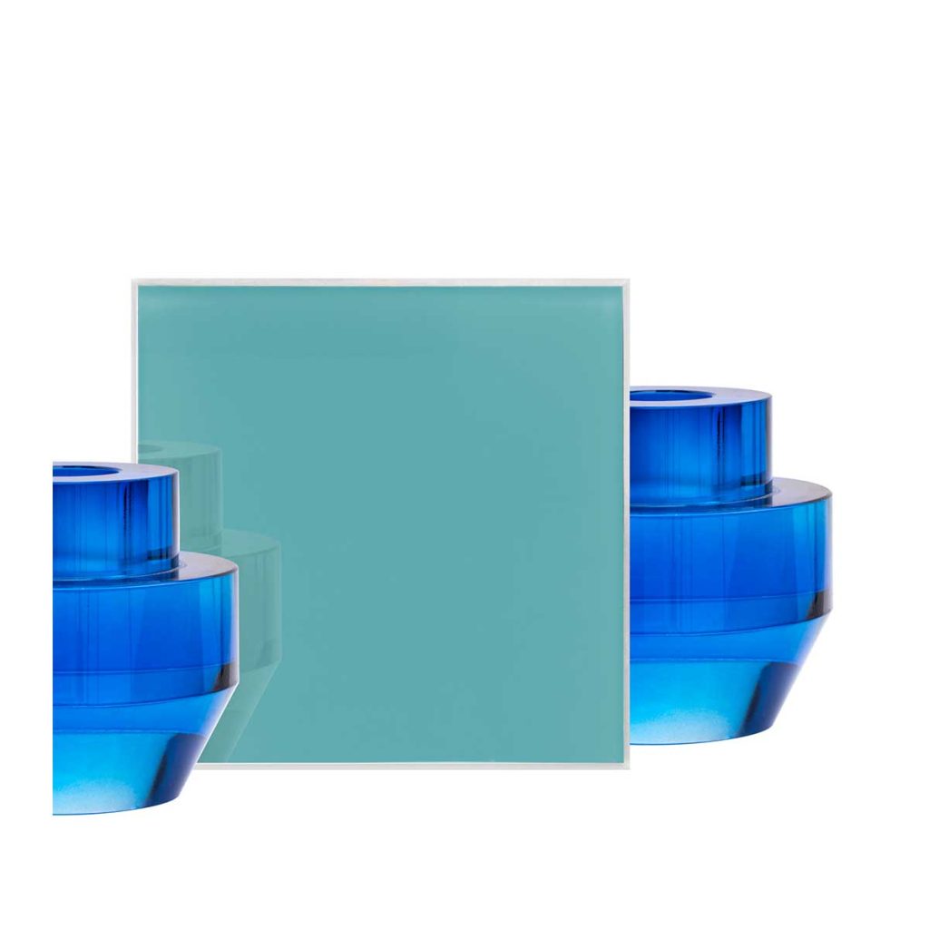 Finition porte verre et aluminium, verre marina brillant