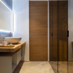 Porte coulissante de salle de bain en bois Syntesis Line