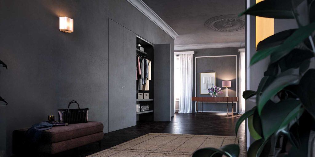 Porte de placard coulissante pour aménagement intérieur ECLISSE