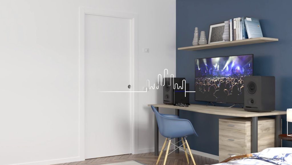 orte coulissante acoustique 32-43 dB à galandage Unique